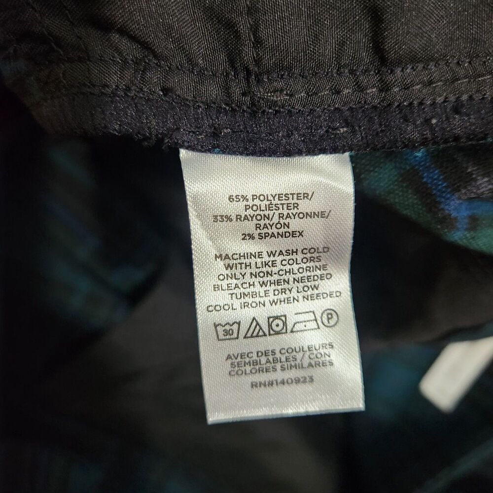 LOFT Outlet Pants Women 12 Green Tartan Plaid Mid Rise Skinny Ankle - Picture 8 of 12